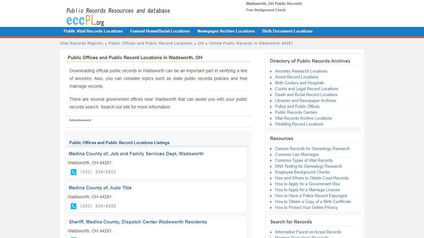 Wadsworth, OH Public Records - Free Background Check