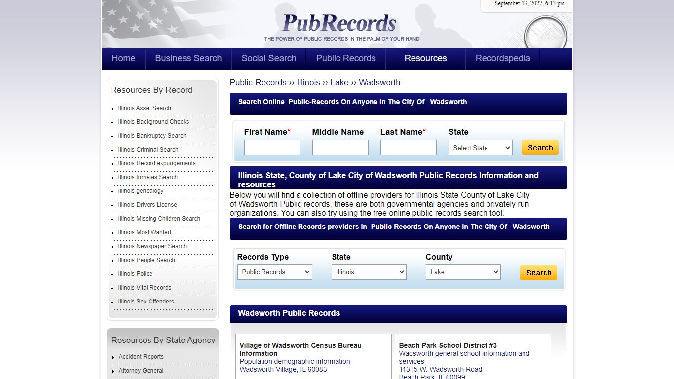 Wadsworth, Lake County, Illinois Public Records - Pubrecords.com
